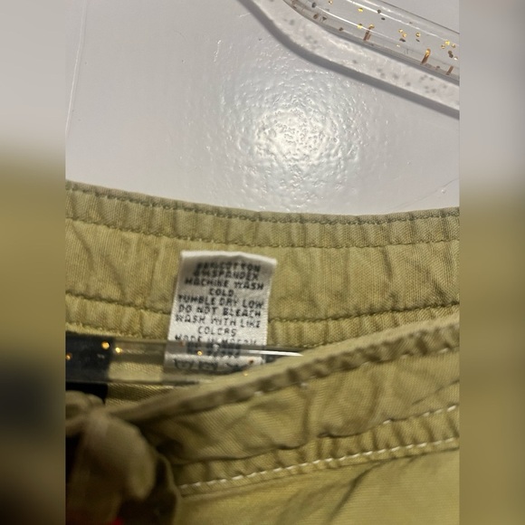 PRANA Cropped Green Drawstring Embroidered Cargo 90s Y2K Pants Size M TRENDING - Picture 2 of 5